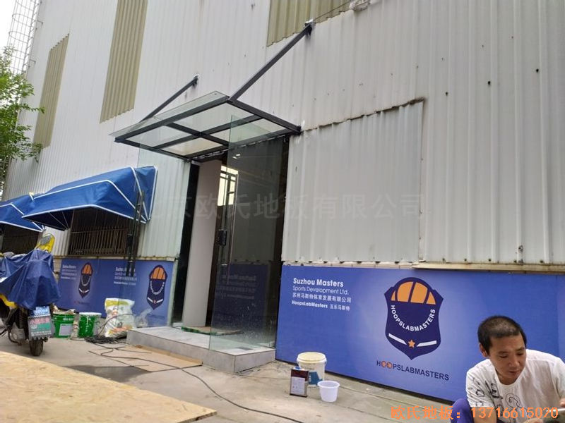 江蘇昆山市博瑞祥汽車一站服務運動地板施工案例